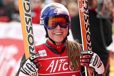 Lindsey Vonn has won the super-G World Cup title how many times?