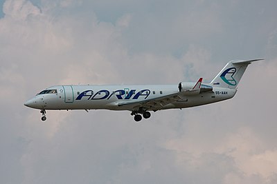 What was the primary color of Adria Airways' logo?