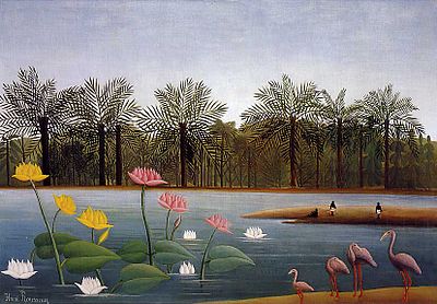 At what age did Rousseau retire to paint full-time?