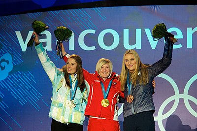 In which year did Vonn win her first World Cup race?