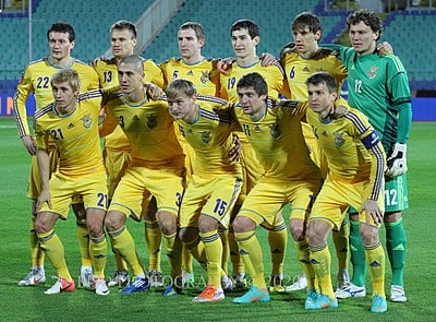 Which of the following events or competitions did Ukraine National Association Football Team participate in?