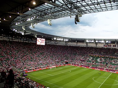 During which international football event was Stadion Wrocław a host venue?