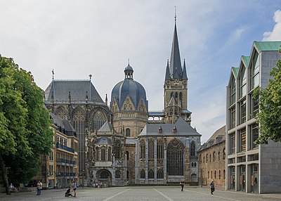 What type of settlement did Aachen develop from?