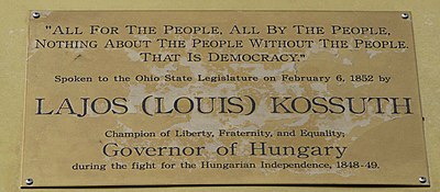 When did Kossuth die?