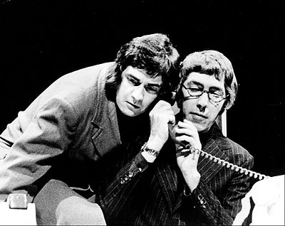 Which comedy stage revue did Peter Cook create after graduating?