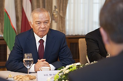 Where is the Islam Karimov statue located?
