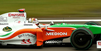 What car number did Sutil use in his final Formula One season?