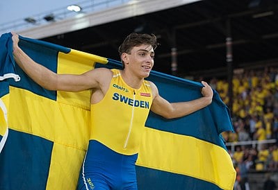 How many times has Armand Duplantis cleared six metres or higher till February 2023?