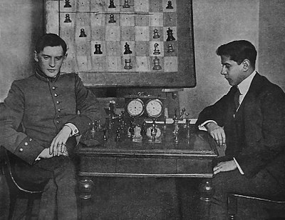 Capablanca's victory over this player earned him an invitation to the 1911 San Sebastián tournament.