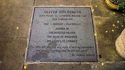 How many plays did Goldsmith author that are widely recognized?