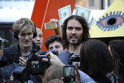 What is the name of Russell Brand's political-comedy web series?