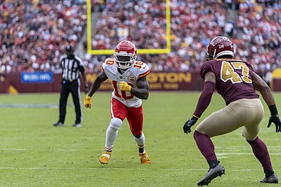 How long was Tyreek Hill with the Kansas City Chiefs?