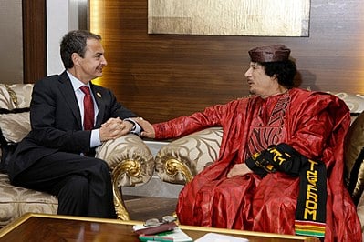 What does Muammar Gaddafi look like?