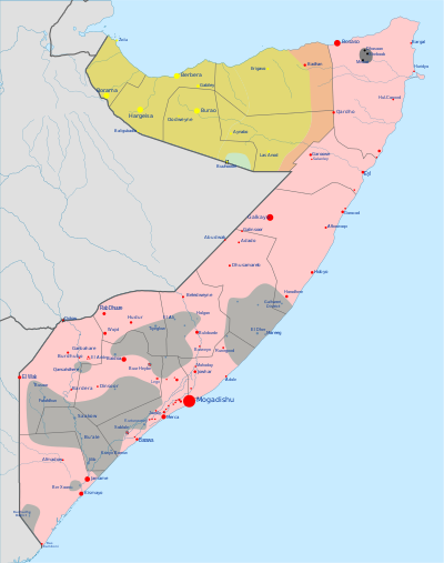 Could you please share with me any other locations with which Somalia shares a sea or land border, aside from the [url class="tippy_vc" href="#2964"]Djibouti[/url] & [url class="tippy_vc" href="#375"]Kenya[/url]?