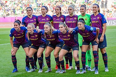 Which milestone did FC Barcelona Femení achieve in the UEFA Women's Champions League?