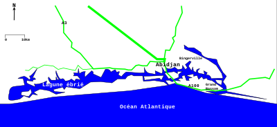 What is the name of the canal that made Abidjan an important sea port?