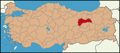 Which of these provinces does not border Erzincan?