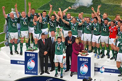 In which year did the Ireland national rugby union team play its first international match?