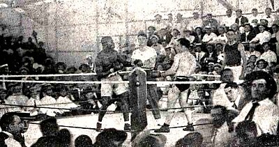 Who did Abe defeat to win the Panamanian national Heavyweight Title?