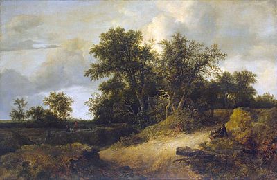 What did Ruisdael's landscapes often feature?