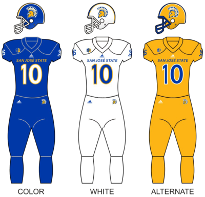 What is the official color of the San Jose State Spartans football team?