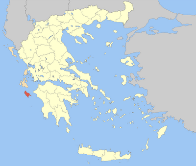 What is the area of Zakynthos?
