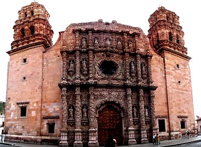 What is the location of Zacatecas within Mexico?