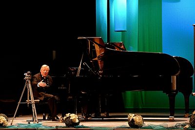 Which music award in Lithuania is named after Landsbergis' biographical subject, Čiurlionis?