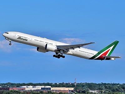 What was the largest type of aircraft in Alitalia's fleet?