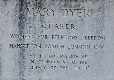 What law did Mary Dyer repeatedly defy, leading to her execution?