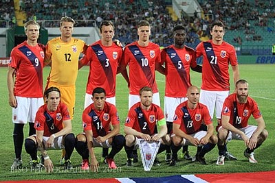 In what language is "Norges herrelandslag i fotball" translated to Norway national football team?