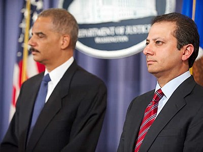 What are the names of Bharara's podcasts?