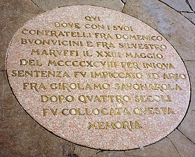 When Girolamo Savonarola died?