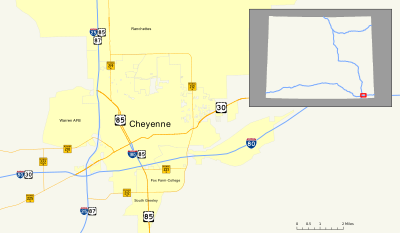 What is the elevation above sea level of Cheyenne?