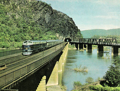 Which city did the Baltimore and Ohio Railroad originally connect to the Appalachian Mountains?