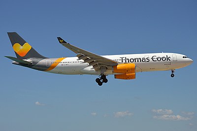 What happened to Thomas Cook Group on 23 September 2019?