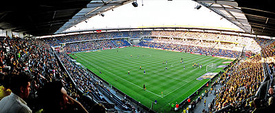 What is the capacity of Brøndby IF's home stadium, Brøndby Stadium?