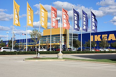 How many IKEA stores are there worldwide as of March 2021?