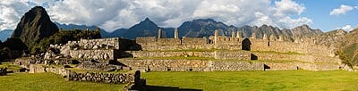 What was the primary building material used in the construction of Machu Picchu?