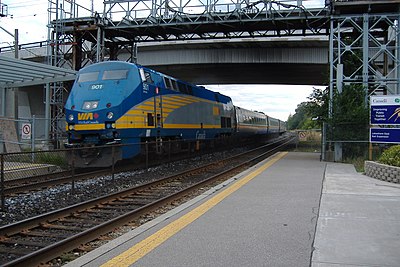 What is the name of Via Rail's flagship train service?