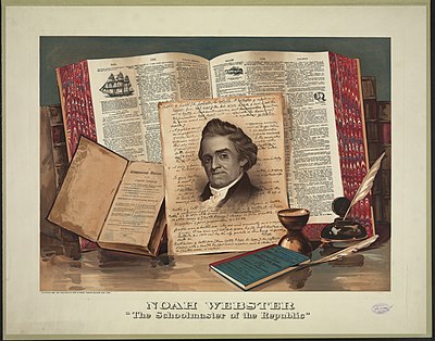 In 1791, what society did Noah Webster found in Connecticut?