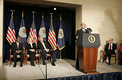 Which president first appointed Bernanke as chairman of the Federal Reserve?
