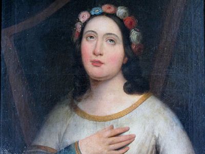 What notable feature is associated with Cecilia's martyrdom?