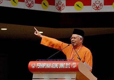 What was the major scandal Najib Razak was involved in during his tenure?