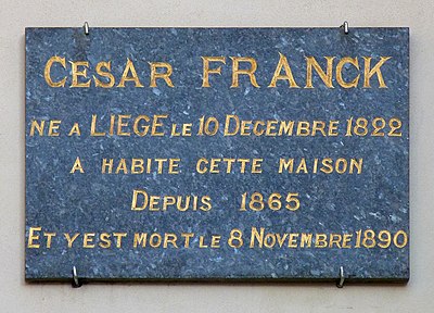 How old was César Franck when he passed away?