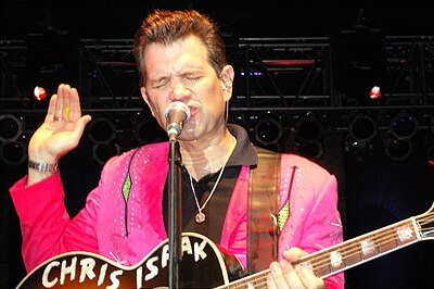 What is the name of Chris Isaak's backup band?