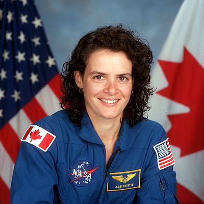 Which space shuttle did Julie Payette fly on for her second mission?