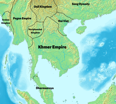 When was the Khmer Empire founded?