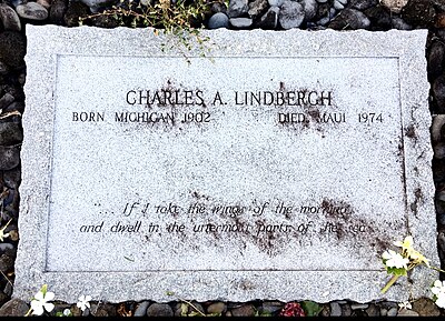 What was the reason for Charles Lindbergh's passing?