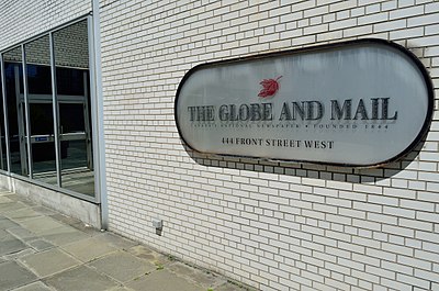 What is the main focus of The Globe and Mail's content?
